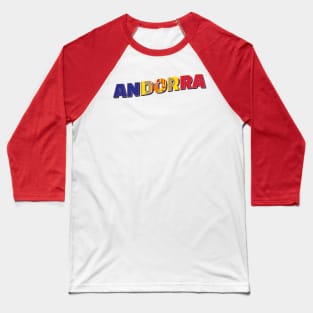 Andorra Vintage style retro souvenir Baseball T-Shirt